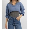 Women's Minelli Contrast Two Piece Top - SUNDAYUP - 2 of 4