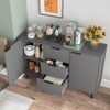TIRAMISUBEST Sideboard Buffet Cabinet with Storage - Gray Mobile File Cabinet - 4 of 4