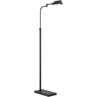 Classic Dark Bronze Adjustable Pharmacy Floor Lamp with Swing Arm