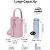 BABYYER Water Bottle Holder with Strap 32oz Insulated Water Bottle Carrier Sling Bag (pink) - 3 of 4