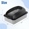 ELJGET Stainless Steel Cat Litter Box with Lid, Large Metal Litter Pan for Big Cats, Non-Stick Odor-Resistant Design with Scoop & Mat, Black - 4 of 4