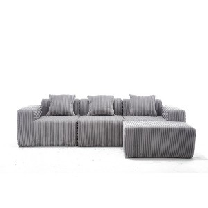 PAGED Modular Sectional Sofa, L-Shape Upholstered Cloud Couch with Deep Seats & High-Elasticity Sponge for Living Room, Home Office - 1 of 4