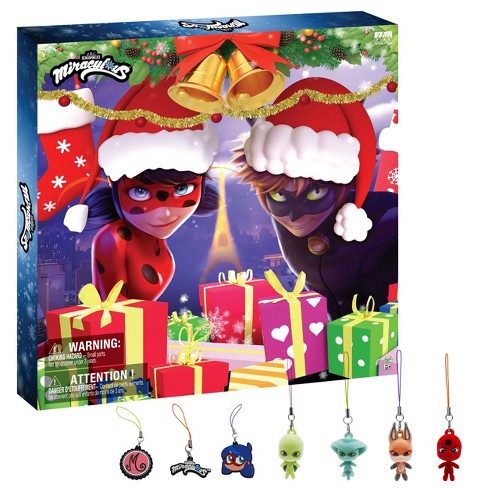 Miraculous Ladybug Advent Kwami Calendar With Miniature Flocked Kwamis,  Seasonal Charms Collectible Toys For Kids For Christmas With Hooks And  Ribbons : Target