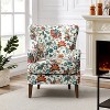 Nikolaus Comfy Living Room Armchair With Floral Fabric Pattern | Artful ...