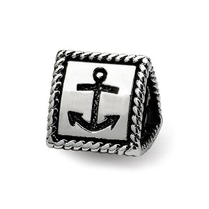 Black Bow Jewelry Sterling Silver Faith, Hope and Charity, 3-Sided Bead Charm - 1 of 4