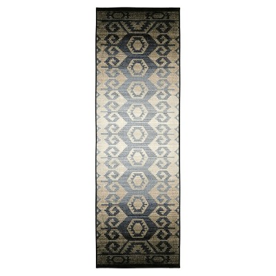 Southwestern Geometric Aztec Non-Slip Indoor Washable Area Rug or Runner by Blue Nile Mills