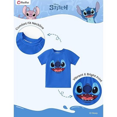 Stitch Disney Stitch Kids Boys Summer Tropical Swimwear Sets Rashguard Stitch Blue 6-7 — фото 6