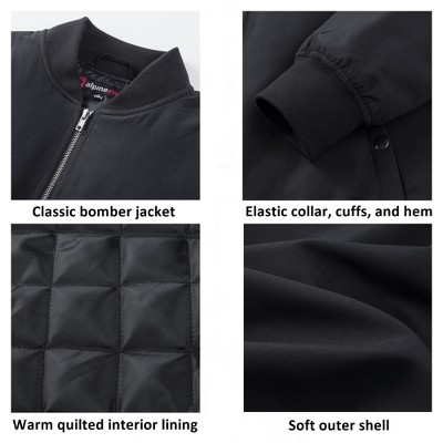 Alpine Swiss Damon Mens Bomber Jacket | Warm Quilted Flight Jacket with Pockets – Stylish Windbreaker for Casual & Layering | Versatile Outerwear — фото 2