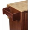Mobile Kitchen Island Cart w/Drop Leaf Countertop, Rolling Kitchen Island Cart w/3 Drawers, Storage Cabinet, Brown - 2 of 4
