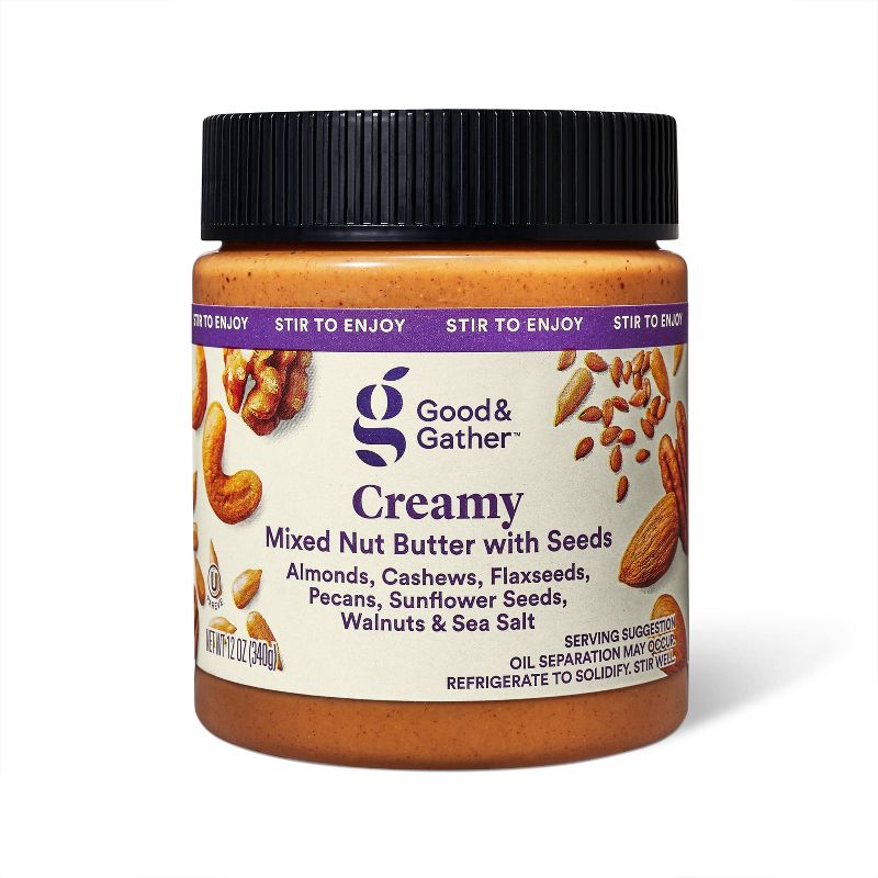 Mixed Nut Butter with Seeds - 12oz - Good &#38; Gather&#8482;, 1 of 5