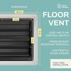 Home Intuition Contemporary Floor Vent Cover 4X14 Inch Floor Register with Mesh Cover Trap Heat and Air Walkable Metal Floor Vent for HVAC Duct, White - 2 of 4