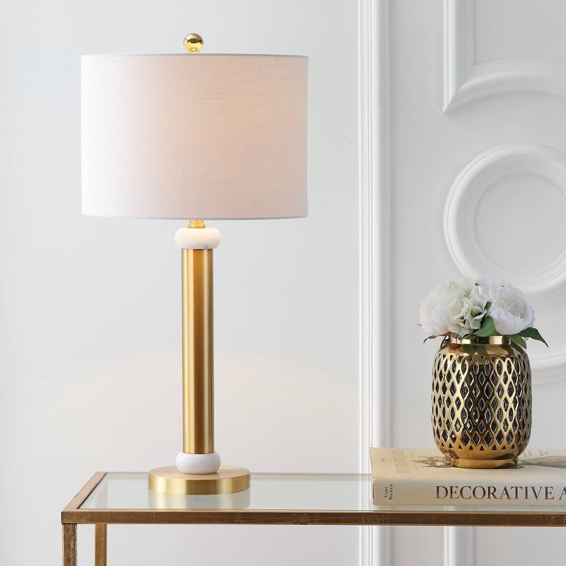 Metal/Marble Gregory Table Lamp (Includes LED Light Bulb) Gold - JONATHAN Y, 3 of 7