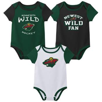 NHL Minnesota Wild Infant Boys' 3pk Bodysuit