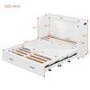 TIRAMISUBEST Full Size Murphy Wall Bed with Drawer, Pulley Structure Design Foldable Bed Frame with Sockets & USB Ports - 4 of 4