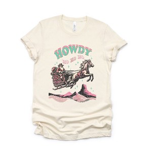 Simply Sage Market Women's Howdy Ho Ho Ho Short Sleeve Graphic Tee - 1 of 4