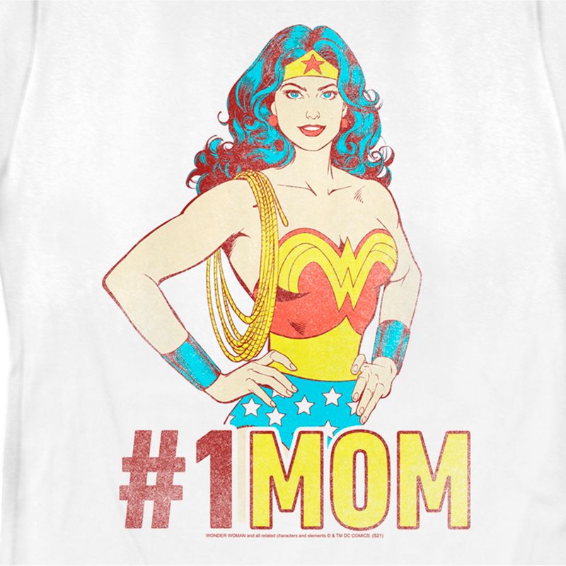 Women's Wonder Woman Number One Mom T-Shirt, 2 of 5