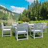 GDFStudio Joyce Patio High Impact Polystyrene Dining Chairs with Armrests (Set of 2) - 4 of 4