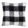 20"x20" Oversize Faux Mohair Buffalo Plaid Square Throw Pillow - Saro Lifestyle - 2 of 3