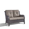 Buenhomino Outdoor Patio Couch Wicker Sofa Loveseat- 2 Seater Rattan Sofa for Outside Patio Garden with Deep Seating and Olefin Cushions - 2 of 4