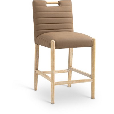 Meridian Furniture,Aimee Brown Vegan Leather Counter Stool