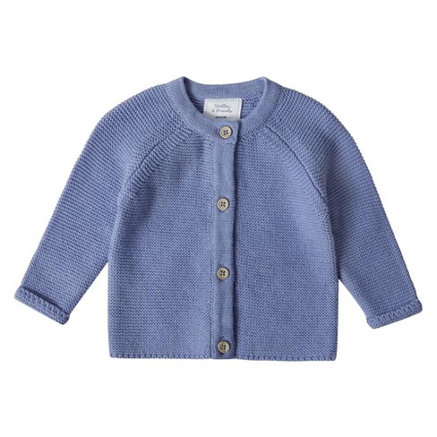 Stellou Friends 100 Cotton Baby And Kids Cardigan Sweater 3 4 Years Periwinkle Target