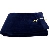 TowelSoft Premium 100% Cotton Terry Velour Golf Towel with Tri-fold Hook & Grommet Placement 16 inch x 26 inch - 3 of 4