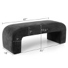 47"Entryway Shoe Bench,Chenille Bench Seating,Breakfast Nook Bench,Bench Seating,Window Bench In The Living Room,Bedroom,Apartment-Cuddlewood - 4 of 4