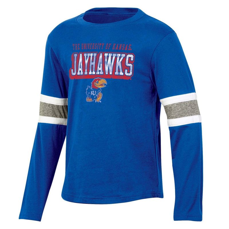 NCAA Kansas Jayhawks Boys&#39; Long Sleeve T-Shirt, 1 of 4