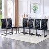 KTMBDW Faux Leather Metal Frame Dining Chairs,Modern Retro Alligator Skin Upholstered Dining Chairs for Kitchen,Living Room - 4 of 4