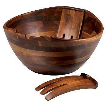 Salad / Serving Bowl, Acacia Wood, 7-Piece Set, 12, Calabash Collection