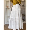 Women's White Lace Maxi Skirt - 3 of 4