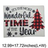 Unique Bargains Christmas Place Mats Christmas Tree Linen Red Black White 13"x17.7" 2 Pcs - 3 of 4