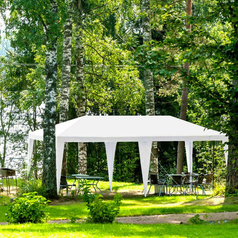 Tangkula 10'x20' Outdoor Canopy Weather-resistant Tent Wedding Party Tent 4 Sidewalls W/Carry Bag, 2 of 11