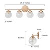 LNC Ellan 26.5-in 4-Lights Matte Gold and Clear Glass Globe Modern/Contemporary Vanity Lightss - 3 of 4