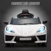 Ride on Sports Car, 12V Battery Powered Car for Kids, Licensed Corvette Kids Electric Car Toy, with RC, Visual Dashboard, Music - 3 of 4