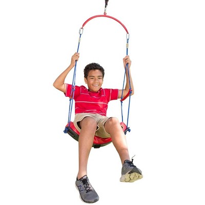 HearthSong - 2-in-1 BungeeBounce Tree Swing for Kids with Hanging Rings, 64"L x 24"W, Holds Up To 115 lbs.