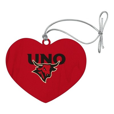Omaha Secondary Logo Heart Love Wood Christmas Tree Holiday Ornament