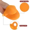 Unique Bargains Silicone Thickened Heat Resistant Anti-Slip Waterproof Oven Mitts  Red 2 Pcs - 4 of 4