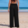 Women's Breezy Wide Smoked Waistband Beach Cover Up Pants - Cupshe - 4 of 4