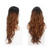 Unique Bargains Women Long Body Wave Lace Front Wigs with Wig Cap 26" 1PC - 3 of 4
