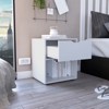 TIRAMISUBEST Light Gray Nightstand with Sliding Drawer, Modern Bedroom Storage - 2 of 4