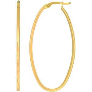 14k Yellow Gold or White Gold 40mm Large Oval Hoop Earrings - 1 of 4