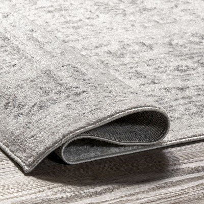Elegant Gray 8x10 Synthetic Traditional Area Rug