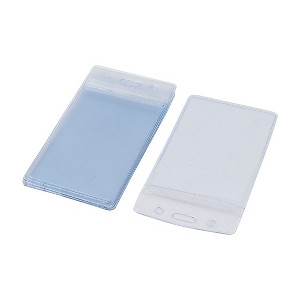 Unique Bargains Office Company Business Exhibition ID Name Plastic Credit Card Holder Clear 5pcs - 1 of 4