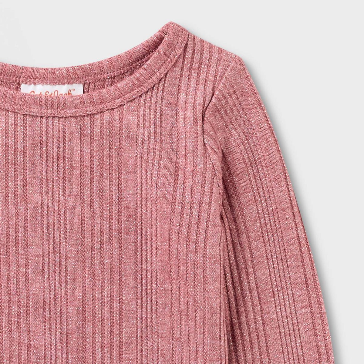 Baby & Toddler Girls' Solid Ribbed Long Sleeve T-Shirt - Cat & Jack™ - thumbnail 9