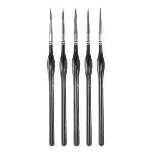 Unique Bargains Detail Nylon Hair Miniature Painting Brush 5 Pcs - 1 of 4