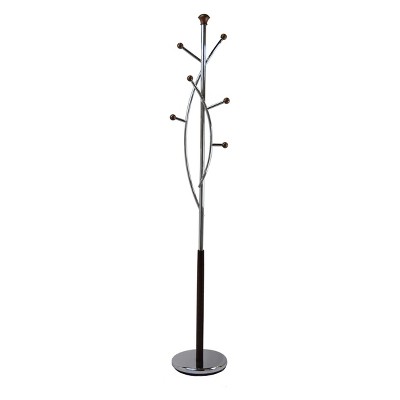 silver coat rack