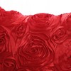 PiccoCasa Decorative Square 3D Satin Rose Flower Throw Pillow Cover 2 Pcs - 2 of 4