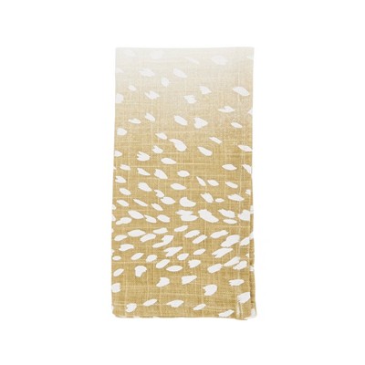 Saro Lifestyle Earthy Antelope Print Napkin (Set of 4), Beige, 20"x20"