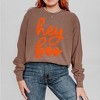 Simply Sage Market Women's Hey Boo Cursive Puff Print Long Sleeve Garment Dyed Tee - 2 of 4